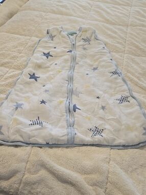 Baby Blue Star Sleep Sack - Soft Muslin Kids Pajamas